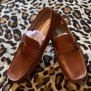 Kenneth Cole Cognac Men’s Leather Loafers